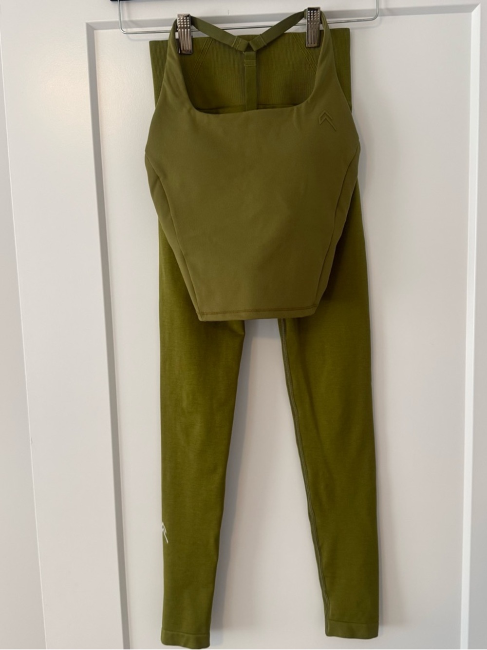 Oner Active Timeless Square neck Mid Vest | Olive Green | X-Small - Picture 8 of 8